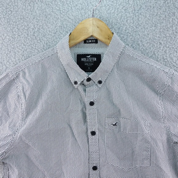 Hollister Other - Hollister Mens Small Epic Flex Slim Fit Button Down Short Sleeve Geometric Shirt